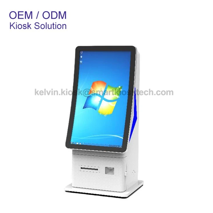 Desktop Self Check Out Payment Curved Screen Kiosk suppliers